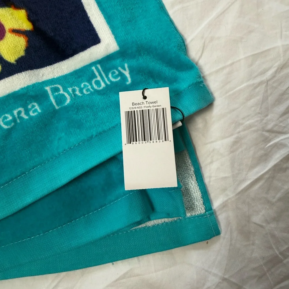 NWT Vera Bradley Firefly Garden Beach Towel Retired Pattern LAST ONE!